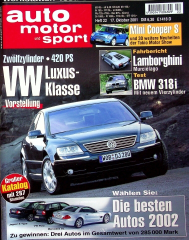 Deckblatt Auto Motor und Sport (22/2001)